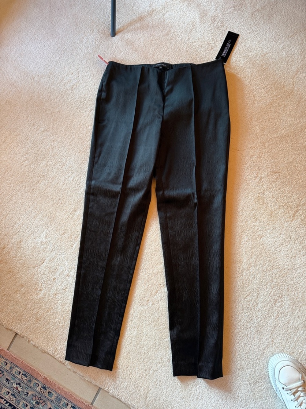 Lafayette 148 Black Embossed Pants NWT Size